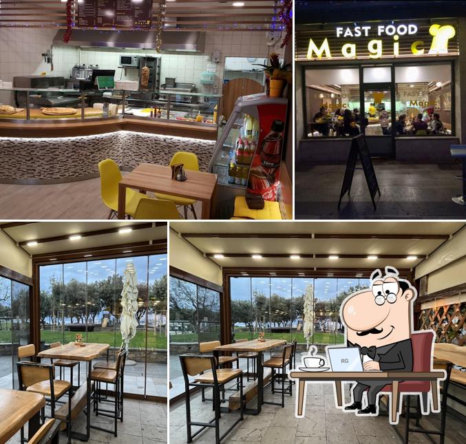 Gli interni di Fast food 'Magic'