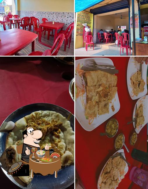 Among different things one can find food and interior at Atithya restaurant