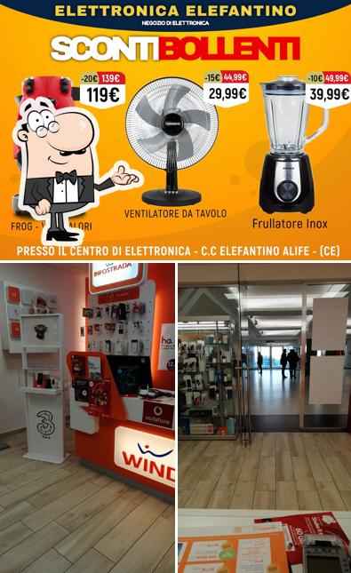 Tra le varie cose da Centro Commerciale Elefantino si possono trovare la interni e cibo