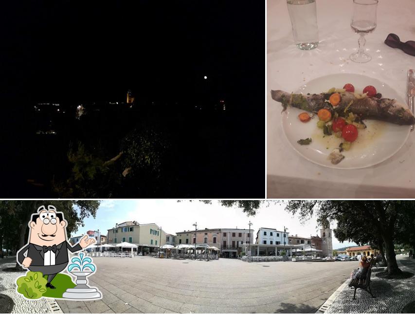 Tra le varie cose da Hotel Conchiglia Verde si possono trovare la esterno e pesce