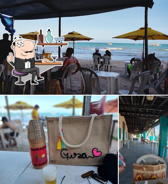 O interior do Restaurante Caribe Brasileiro