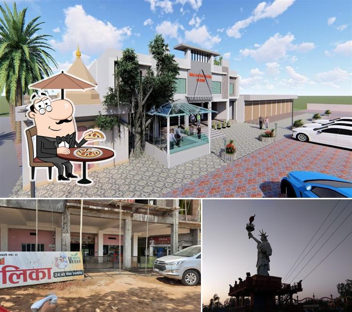 The exterior of MAA KALIKA HOTEL AND RESTAURANT