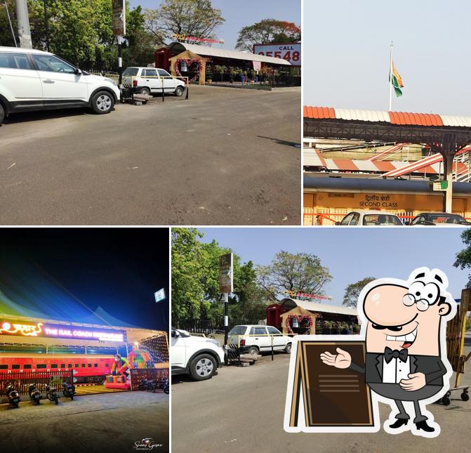 The exterior of Aahar The Rail Coach Restaurant