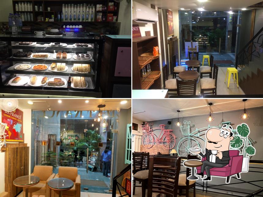 Take a seat at one of the tables at DA FRANCE