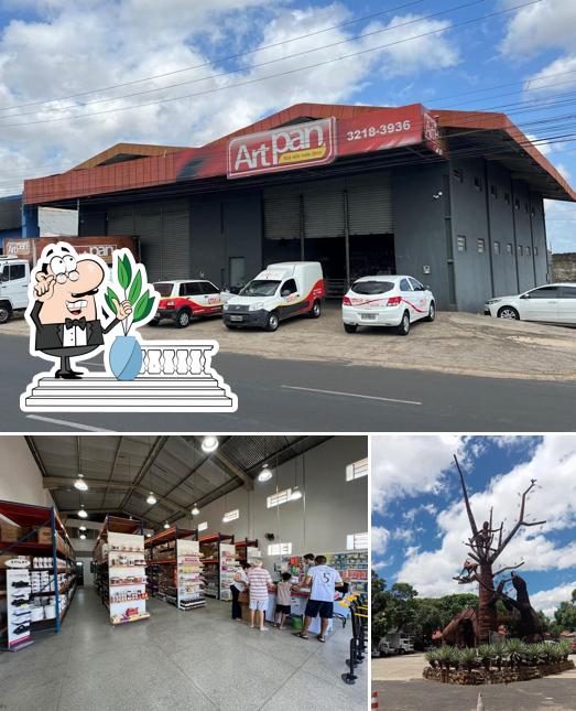 Dê uma olhada a foto ilustrando exterior e interior no Art Pan Sul