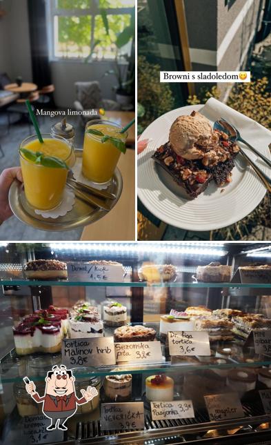 Dai un’occhiata alla foto che mostra la cibo e interni di Mini kavarnica