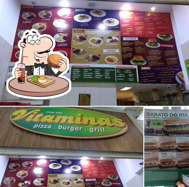Peça um hambúrguer no Casa das Vitaminas