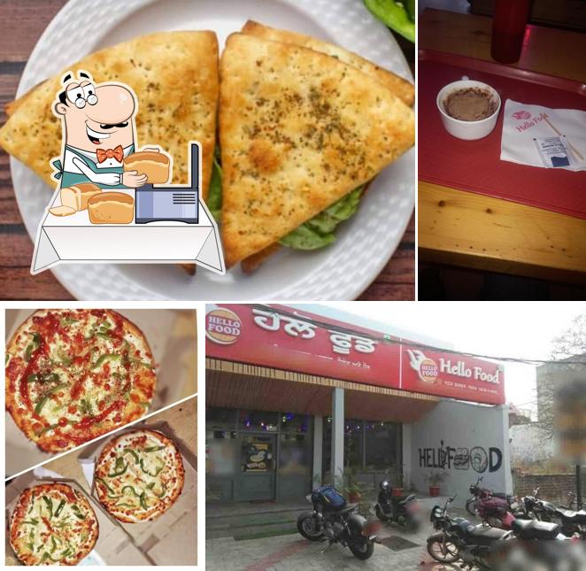 Garlic bread at Hello food
