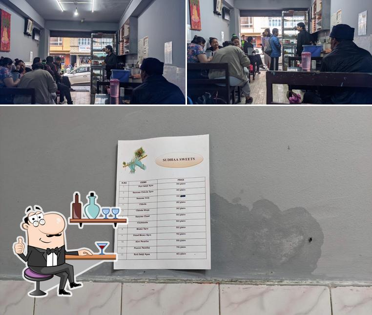 The interior of Shudhaa Sweet Snacks