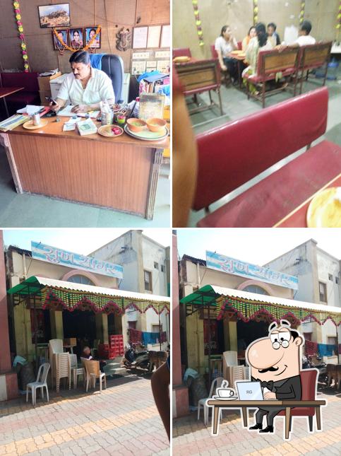 The interior of Sukh Sagar Restaurant
