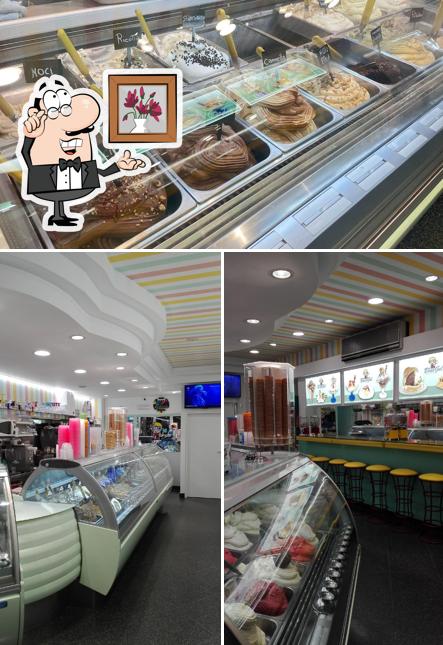 La interni e cibo del ristorante