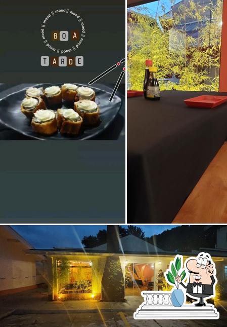 Dê uma olhada a foto ilustrando exterior e comida a Amigos do Ichiraku Comida Japonesa