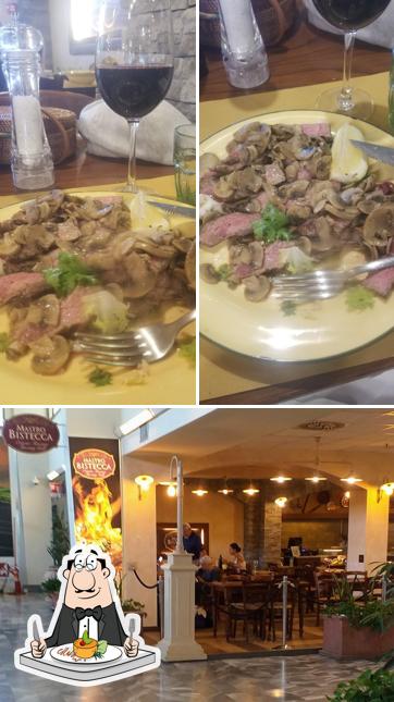 La cibo e interni del ristorante