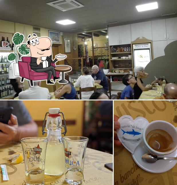 Gli interni di Trattoria da Sante