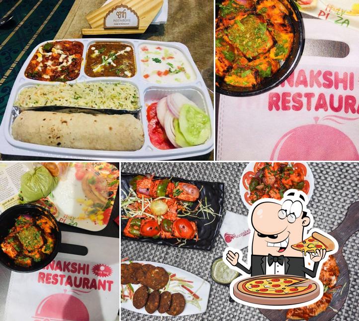 Try out pizza at Meenakshi Restaurant