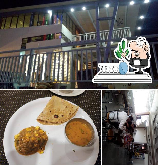The image of Hegde's Hotel ShriKrishna Pur Veg’s exterior and food