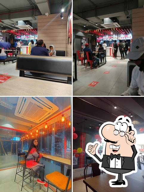 The interior of KFC