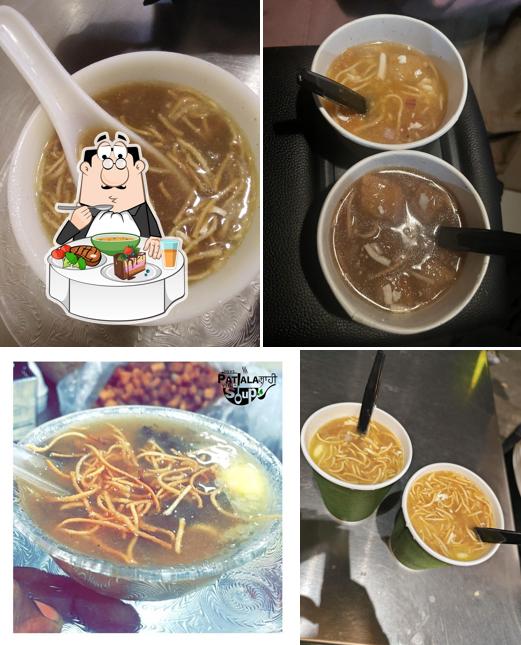 Hot and sour soup at Patiala Veg Soups