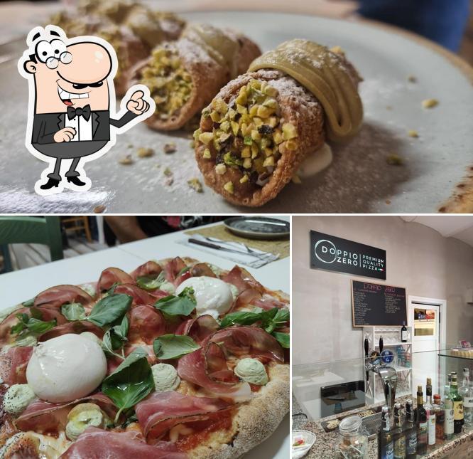 La immagine di interni e cibo da Pizzeria Da Alfredo