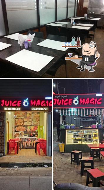 The interior of Juice magic