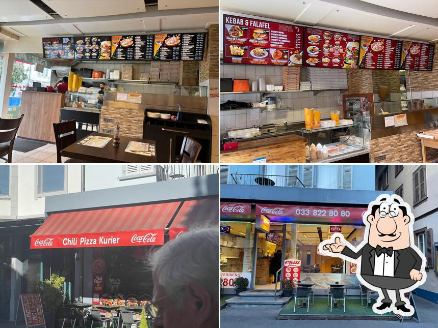 Dai un'occhiata agli interni di Chili Pizza. مطعم بلودان سوري