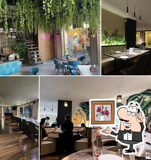 The interior of The Green Spice Multicuisine Restaurant & Cafe