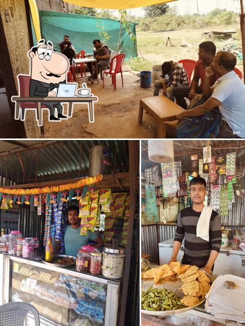 The interior of Shree Sainath Tea Stal