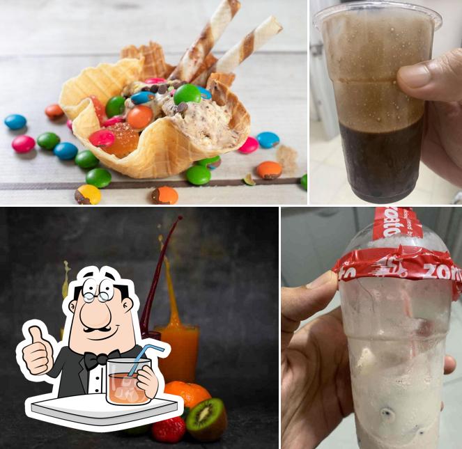 This is the image depicting drink and food at The Shake Bar