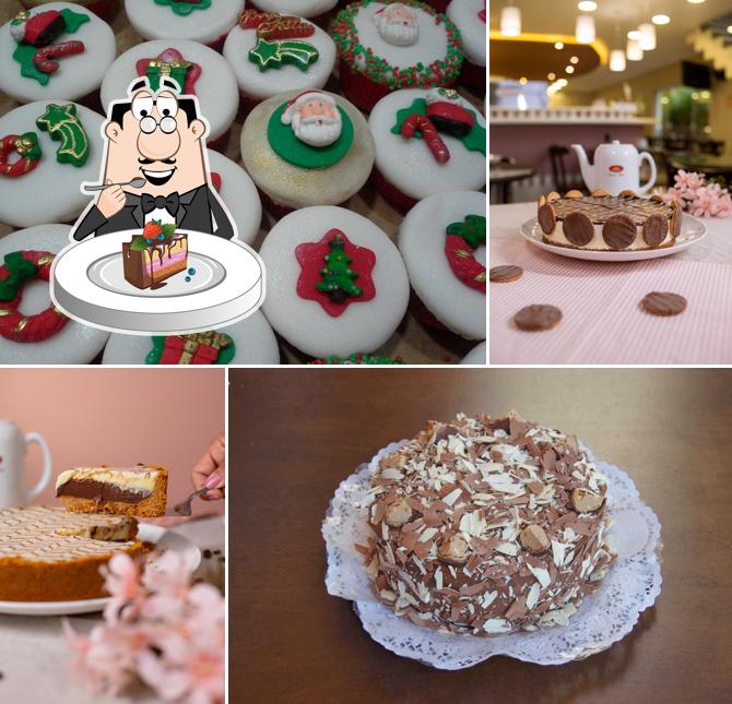 Bolo de chocolate em Dona Flor Doceria Cafeteria e Almoço em Santos SP