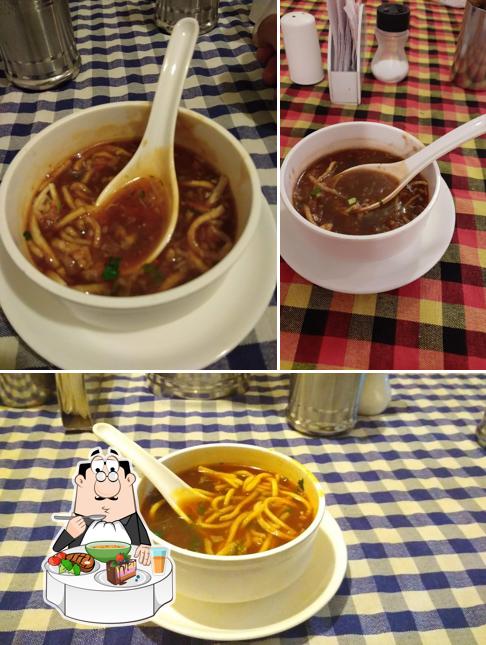 Hot and sour soup at HOTEL NAMAN pure veg Family Restaurant