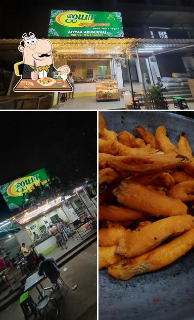 The picture of food and exterior at Aiyyaa Arunjuvai
