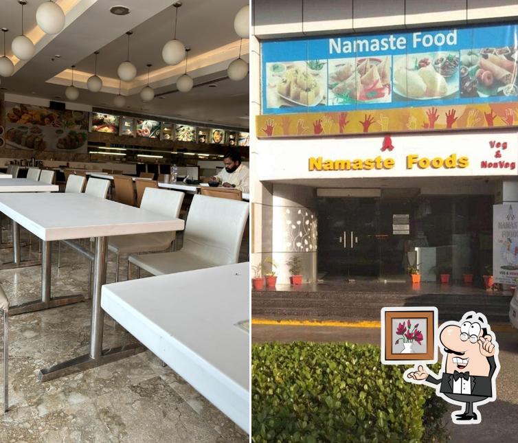 Take a seat at one of the tables at Namaste FOODS