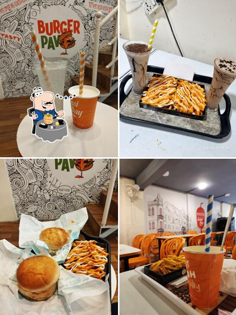 Food at Burger Pav Cafe