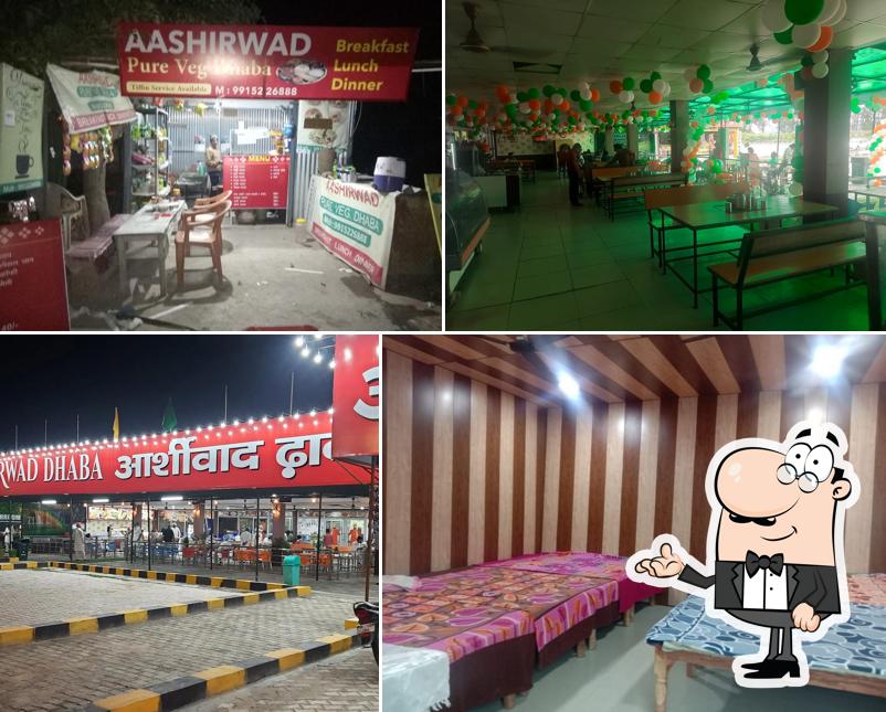 The interior of Ashirwad Pure Veg Dhaba