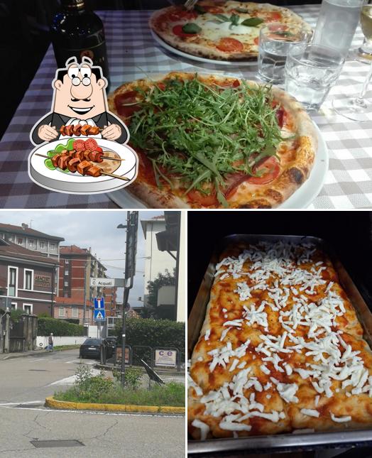 La cibo e esterno del ristorante