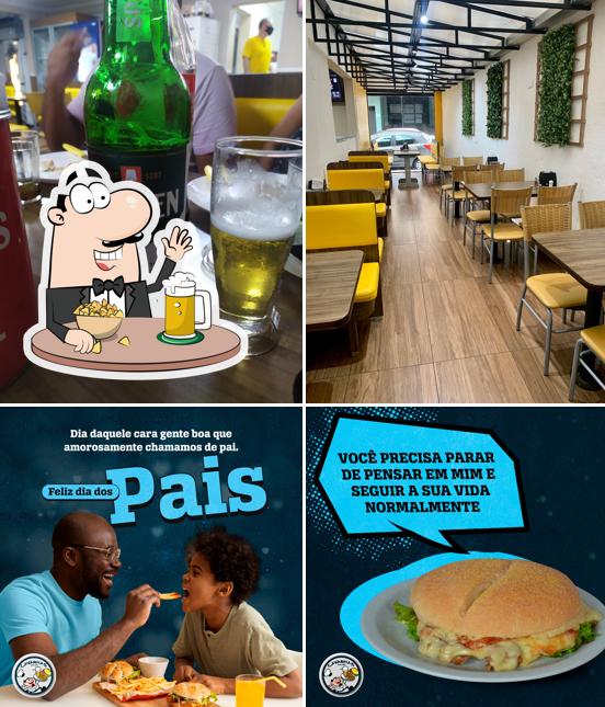 Desfute uma tulipa de cerveja leve ou escura