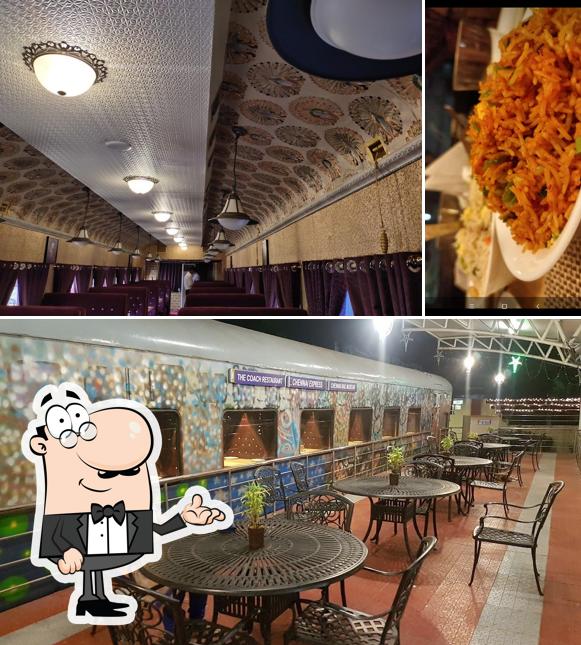 The photo of interior and food at ICF TRAIN RESTAURANT