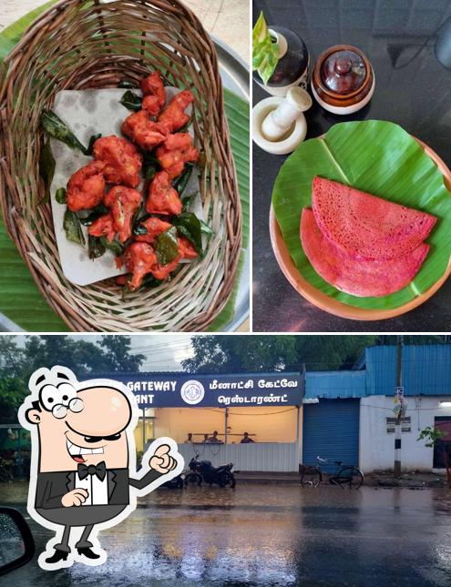 This is the image showing interior and exterior at Meenakshi Gateway Restaurant