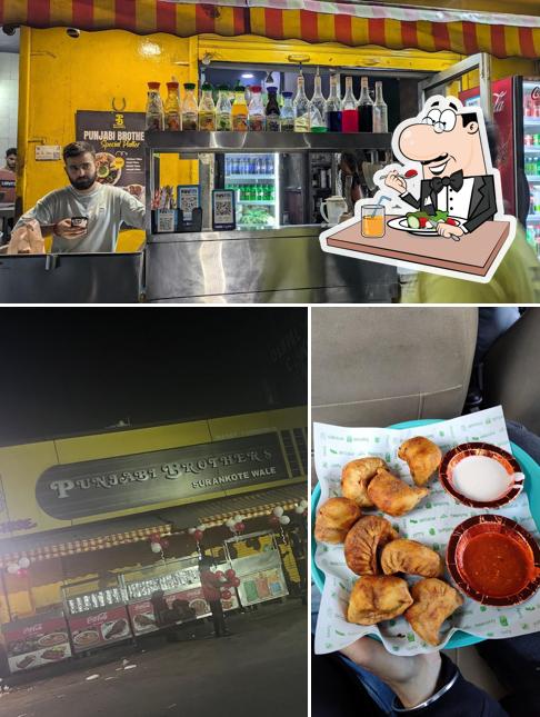 This is the picture showing food and interior at Punjabi brothers