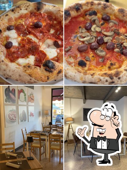 Tra le varie cose da Alberto Pignanelli Pizza & Fritti & Hamburger si possono trovare la interni e cibo