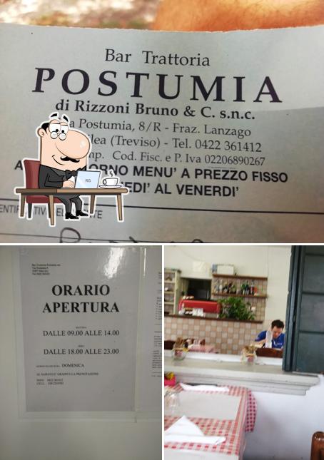 Gli interni di Bar Trattoria Postumia