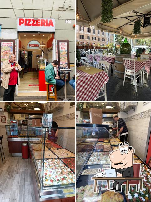 Gli interni di Pizzeria rustica al 187
