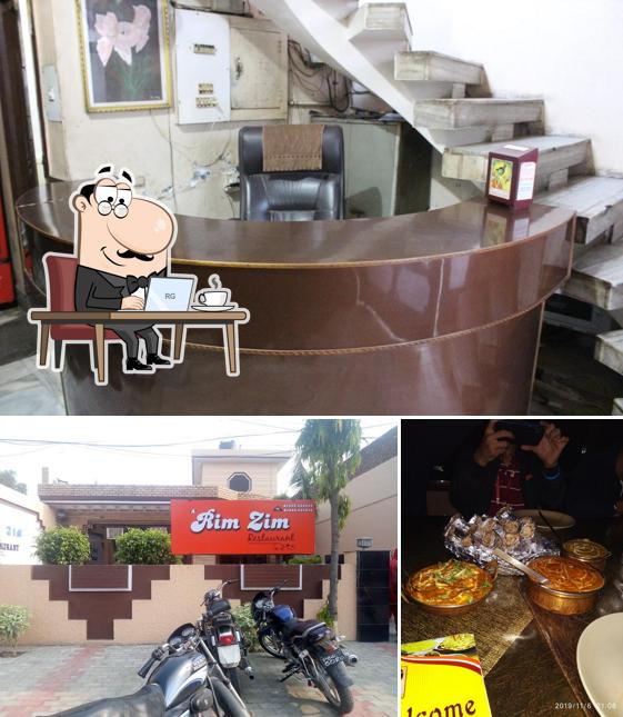 The restaurant's interior and food
