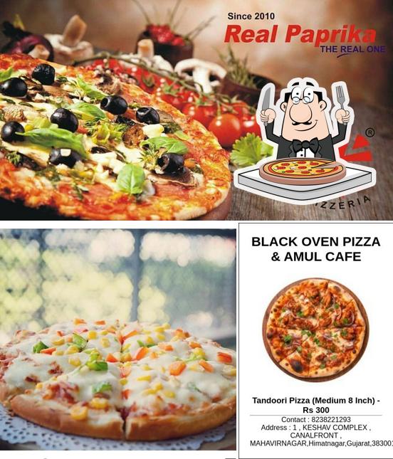 Order pizza at BLACK OVEN PIZZA & AMUL CAFE