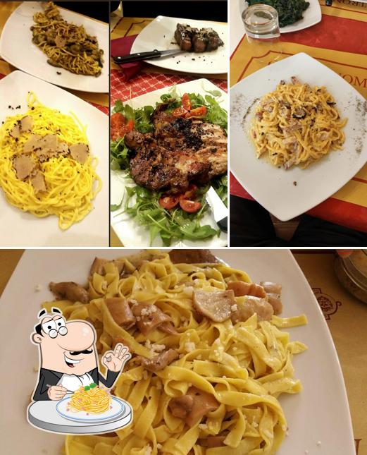Spaghetti alla carbonara al Gastronomia Ristorante Il Cervo