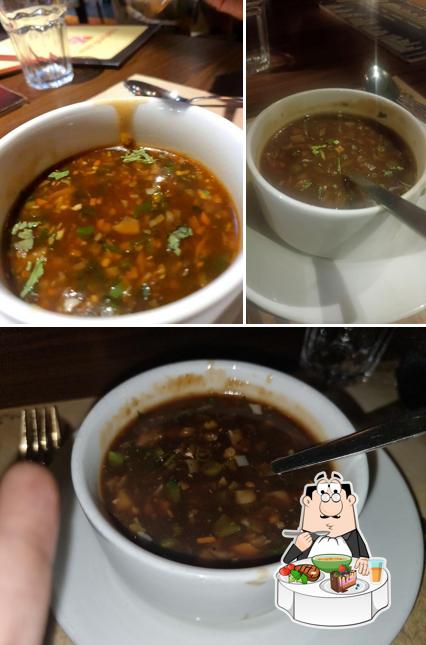 Hot and sour soup at Mini Punjab's