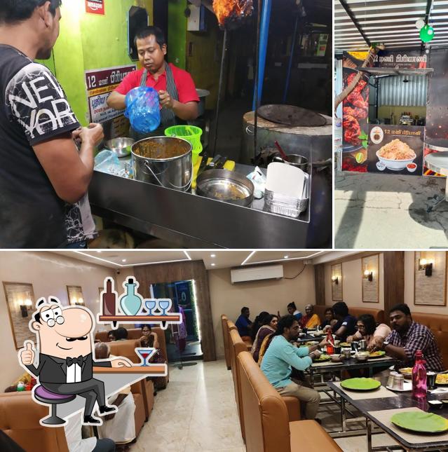 The interior of 12'o Clock Biriyani