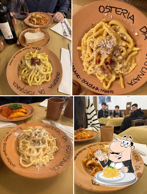 Spaghetti alla carbonara al Osteria Da Fortunata - Bologna