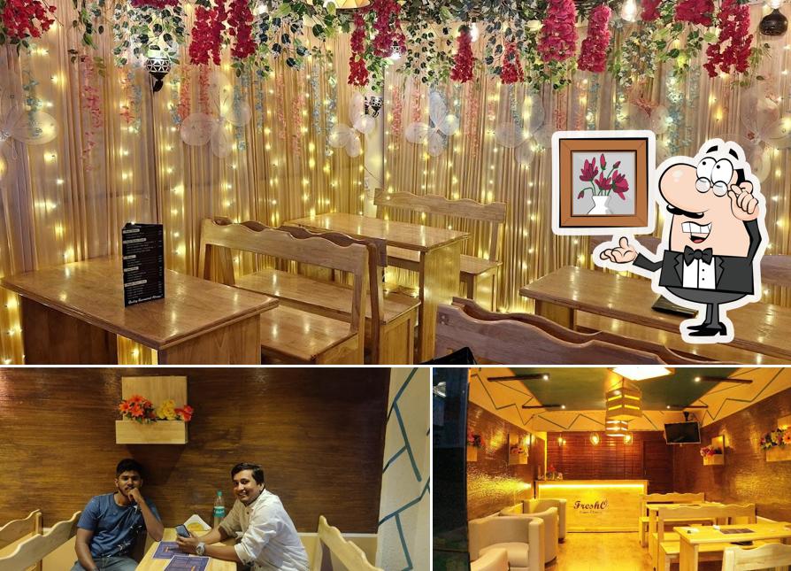 Take a seat at one of the tables at FreshO