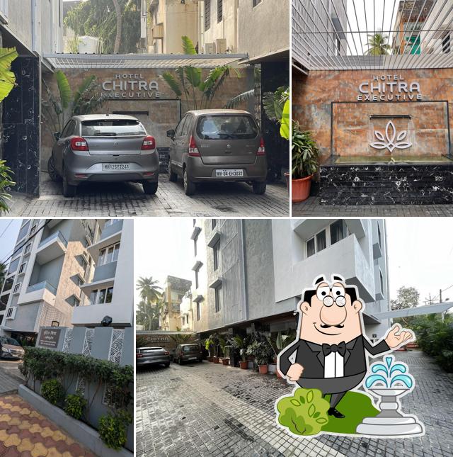 The exterior of Hotel Chitra Executive